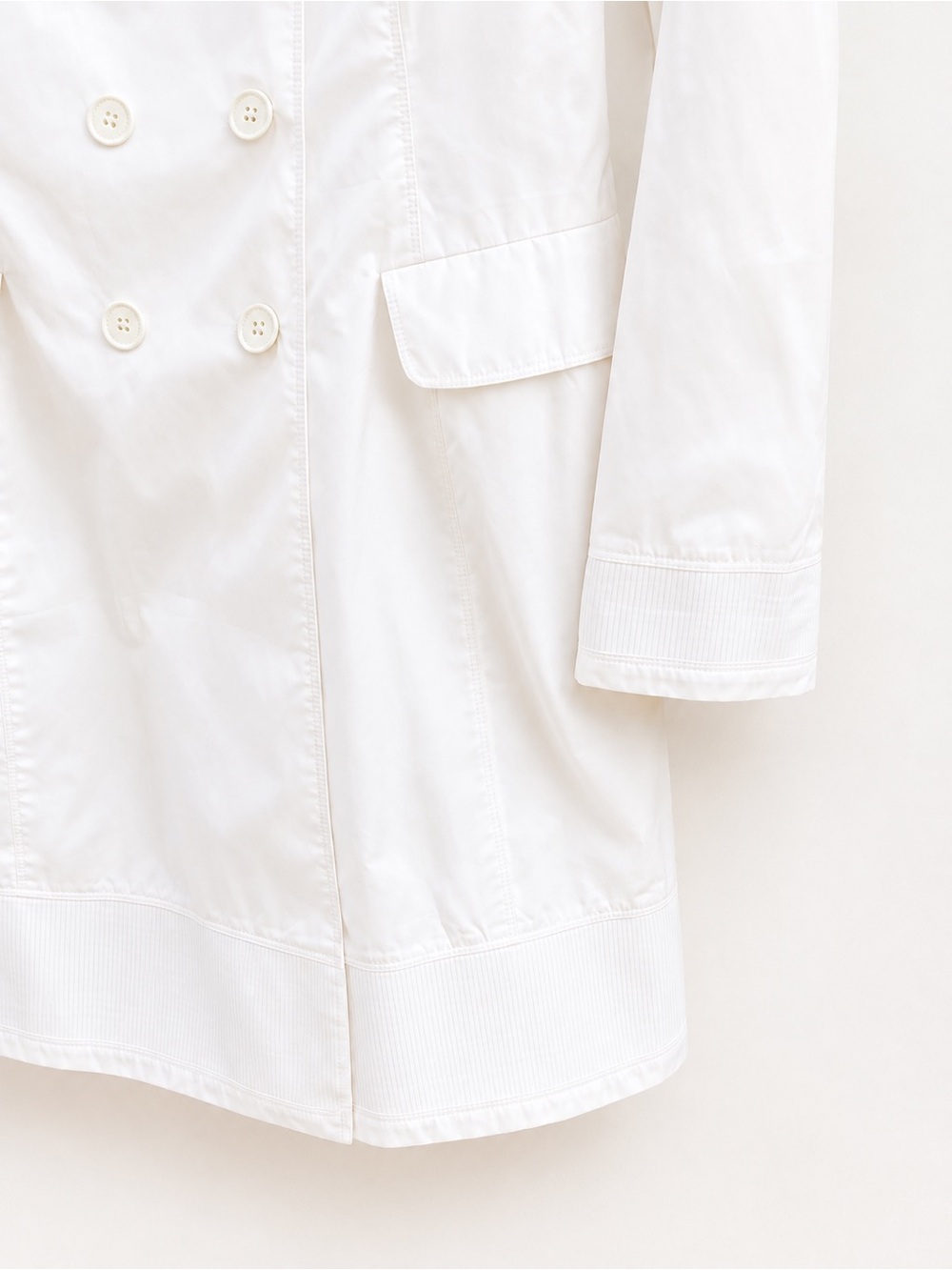 NWT Burberry London White Belted Trench Coat Women’s US 8 Made Italy - Picture 6 of 8